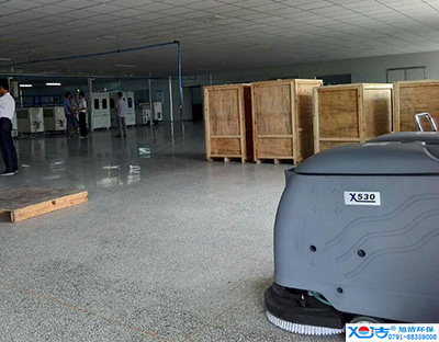 旭潔洗地機在手，車間廠房地面清潔我有