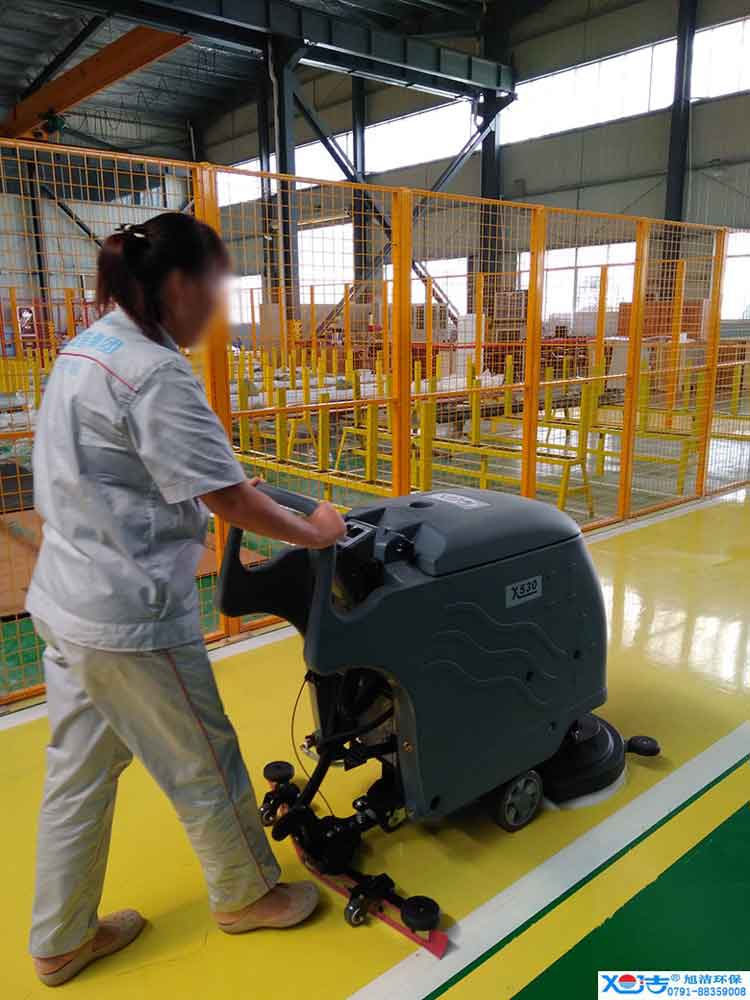 旭潔手推式多功能全自動洗地機，工業(yè)廠房物流洗地機